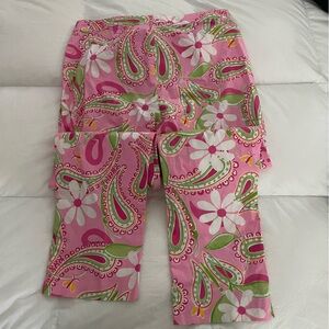 Lily Pulitzer Daisy Pink Paisley Cheerio Capri Pants